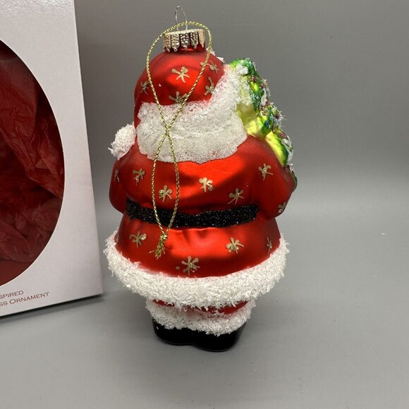 Krebs Glass Christmas Ornament, Santa in Box, European Inspired - Picture 4 of 8